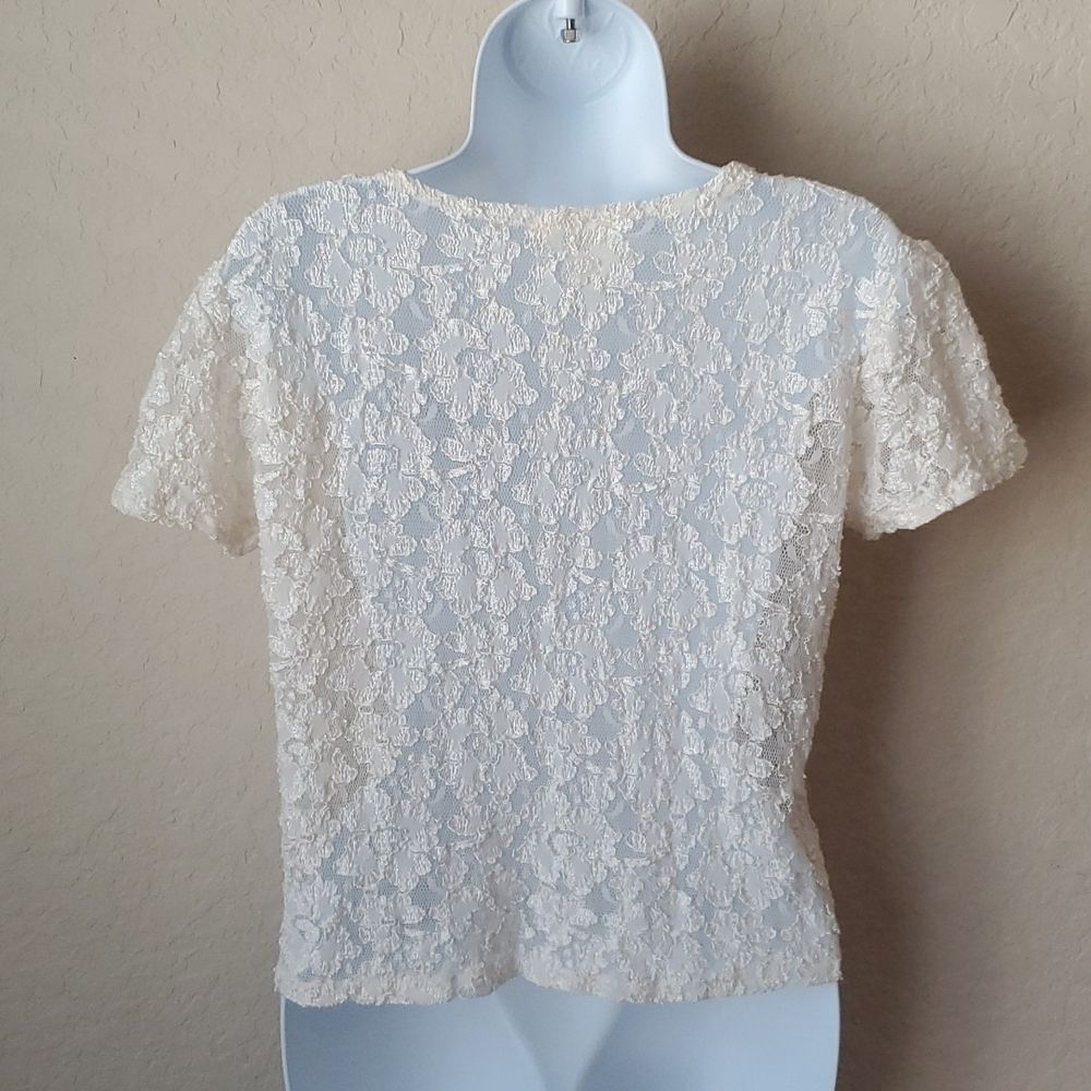 Vintage Victoria’s Secret Floral Lace Top – Coquette / Dreamy Aesthetic - Picture 4 of 8